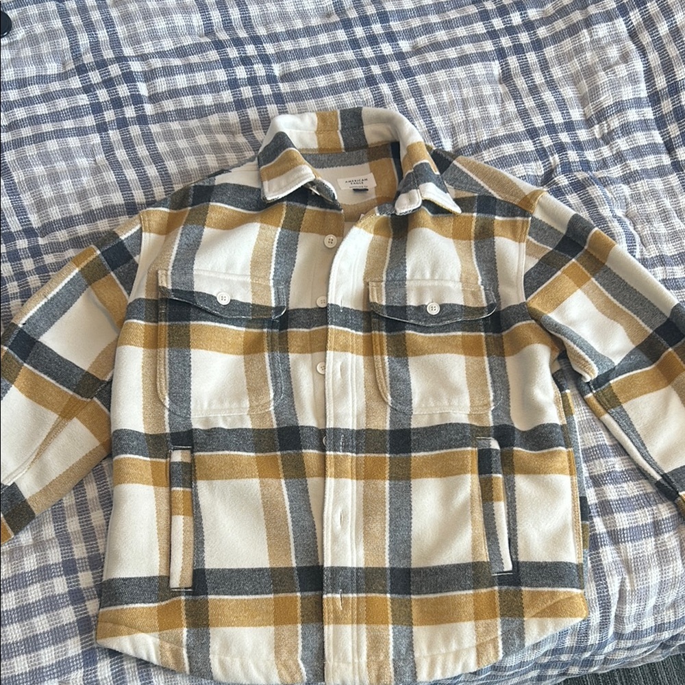 Plaid American Eagle Oversized Fit Jacket